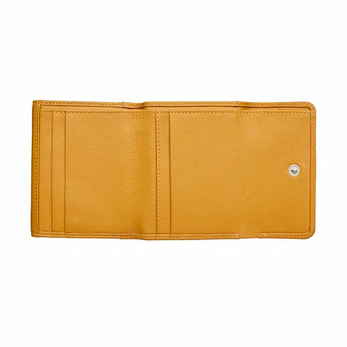 BILLFOLD COIN WALLET WITH FRONT FLAP SNAP CLOSURE 10 x 8,5 cm RFID Madrid Golden Head (GHma117663)