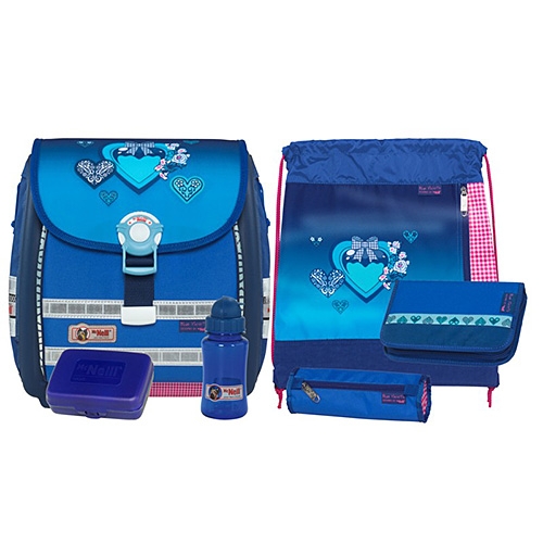 Schultaschen Set ERGO Light 3000, 6 Teile 33x39x20 cm Blue Herts McNeill (MCbh9575122SETa)