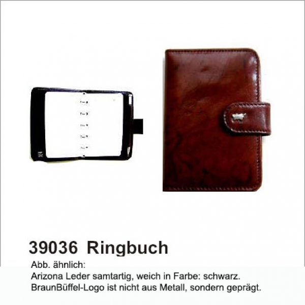 Ringbuch A7 12,5x8,5x1,5cm Basic Braun Büffel (BBbc39036a)